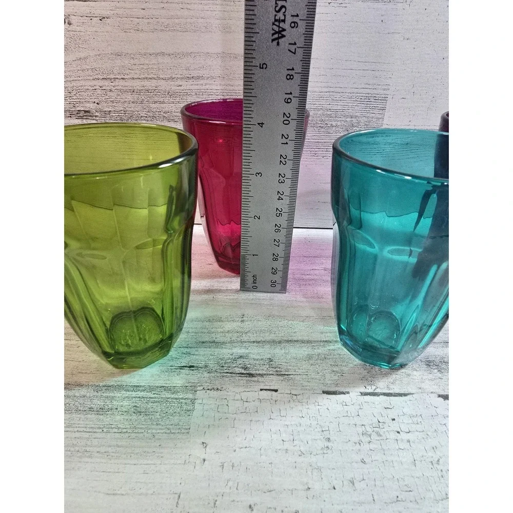 Circleware Juice Glasses‎ Set of 4 Jewel Gem Colors
